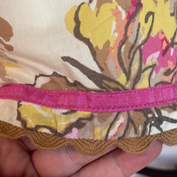 J. JILL FLORAL SCALLOP TRIM MIDI SKIRT PALE YELLOW SIZE EXTRA SMALL PETITE - Picture 8 of 11